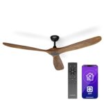 Bahama Breeze Smart Deckenventilator | Massivholz-Rotorblätter | Fernbedienung + App-Steuerung