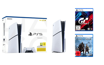 Playstation PS5 Disk Slim inkl. Gran Turismo 7 & God Of War , Spiele-Set